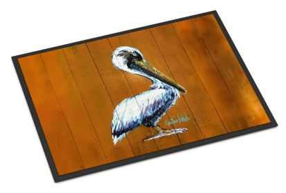 Hangin In Pelican Doormat Front Door Mat Indoor Outdoor Rugs for Entryway, Non Slip Washable Low Pile, 24H X 36W
